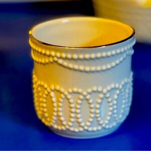 Lenox Ivory Beaded Votive and Bowl